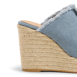 Sandalias Fátima en algodón acabado lavado.