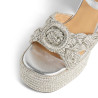 Sandalias Felicity en piel, cierre lateral de pulsera con hebilla metálica.